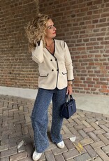 Prime life contrast l/s blazer tapioca
