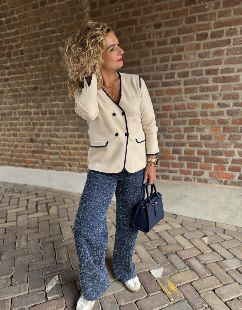Prime life contrast l/s blazer tapioca