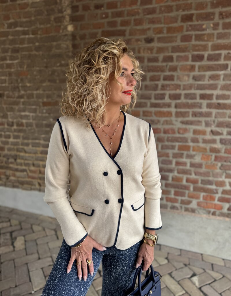 Prime life contrast l/s blazer tapioca
