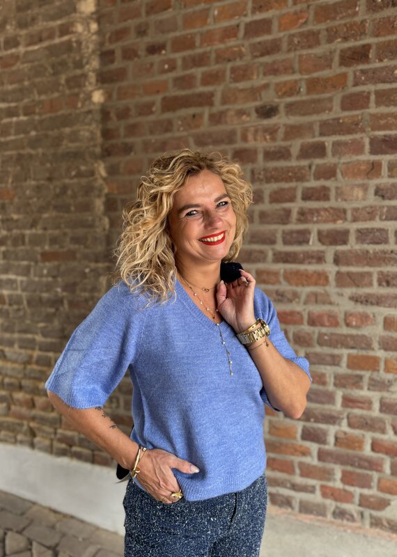 Elanora 2/4 v-neck pll blue
