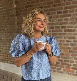 pieces Karina ss blouse blue bell