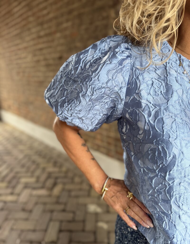 pieces Karina ss blouse blue bell