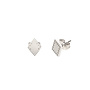 Oorknopjes triangle dots zilver