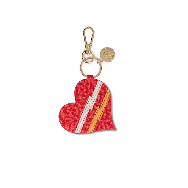 Bag charm heart red