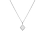 Ketting triangle dots lang zilver