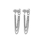 Oorknopjes 3 chains zilver