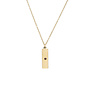 Ketting brown bar goud