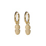 Oorringen (twisted) round oval goud