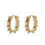 Oorringen oval dots goud