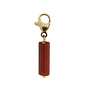 Charm tube rode obsidiaan goud