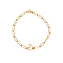 Armband chain big heart goud