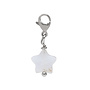 Charm blue lace agaat ster zilver