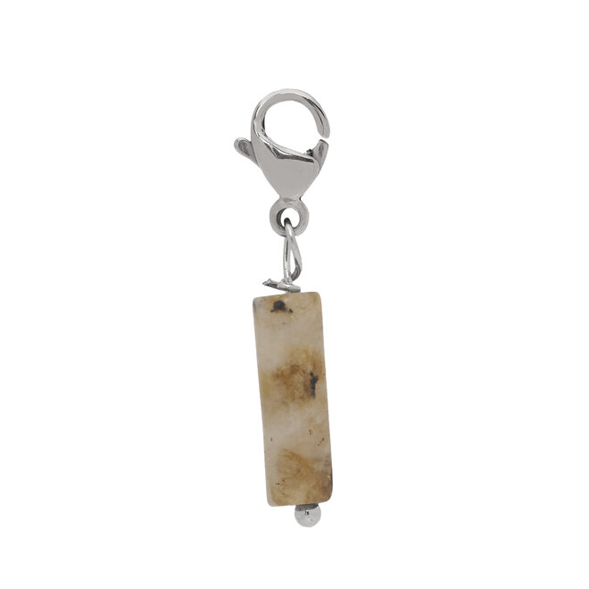 Charm tube labradoriet zilver