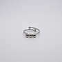 Ring 3x 3d bolletjes zilver