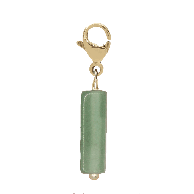 Charm cube groene aventurijn goud