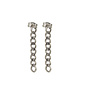 Oorstekers big curb chain zilver