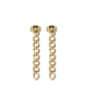 Oorstekers big curb chain goud