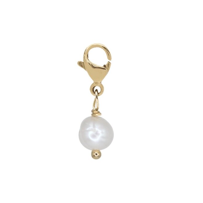 Charm pearl 6mm goud