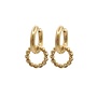 Oorringen big twisted ring goud