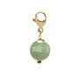 Charm facet plat groene aventurijn goud