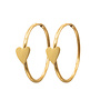 Creolen heart goud