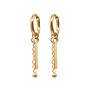 Oorringen (twisted) bar chain goud