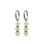 Oorringen (twisted) sammie licht groen zilver