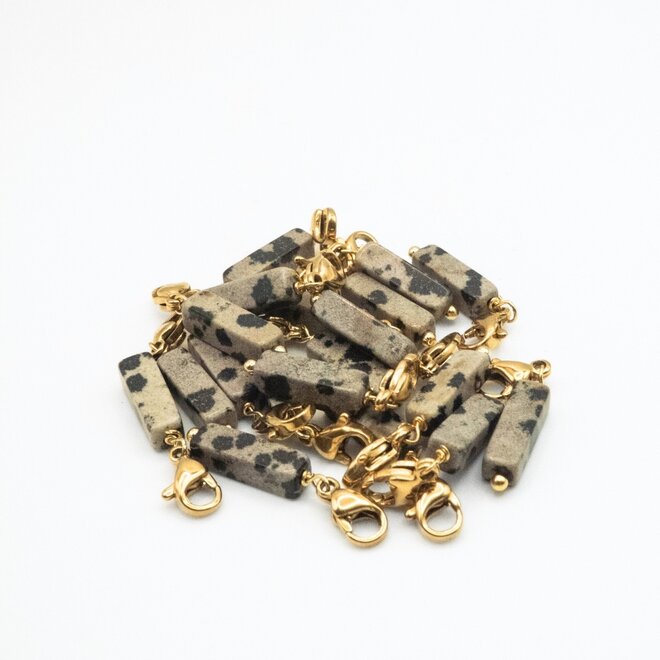 Charm cube dalmatier jasper goud