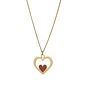 Ketting red heart goud