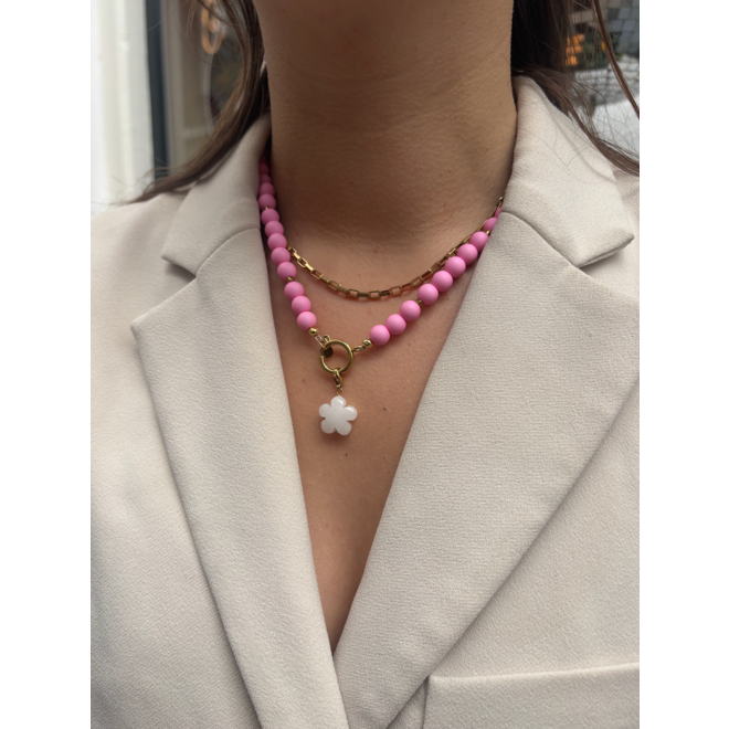 Ketting liv roze goud