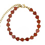 Armband hearts rode jaspis goud