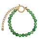 Armband jade 6mm groen goud