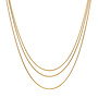 Ketting snake 3 chains goud