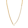 Ketting lang open heart licht bruin goud