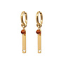 Oorringen bar goldstone goud