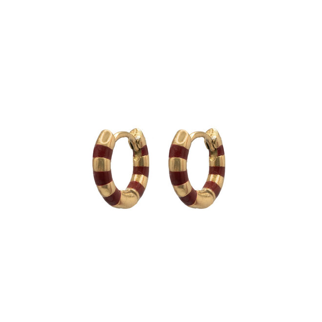Creolen small striped red goud