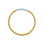 Armband beads 4mm 6x blauwe aventurijn goud small