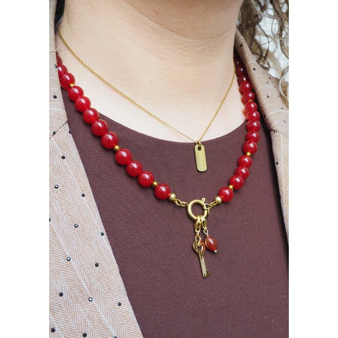 Ketting limited sophie bordeaux goud