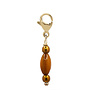 Charm oval shell oranje goud