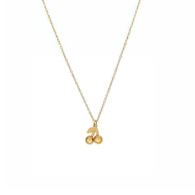 Ketting cherry kort goud