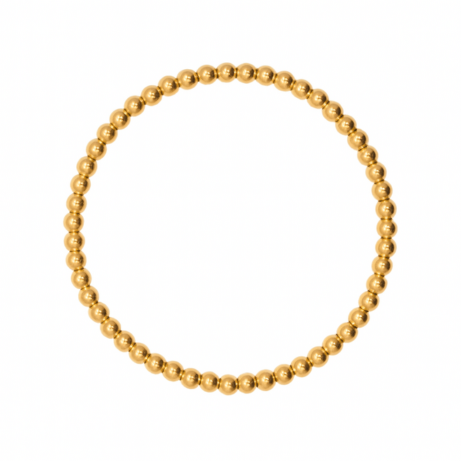 Armband beads basic 4mm goud medium