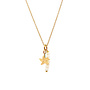 Ketting starfish wit goud