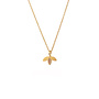 Ketting little leaf sand goud