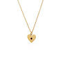 Ketting diamond heart goud