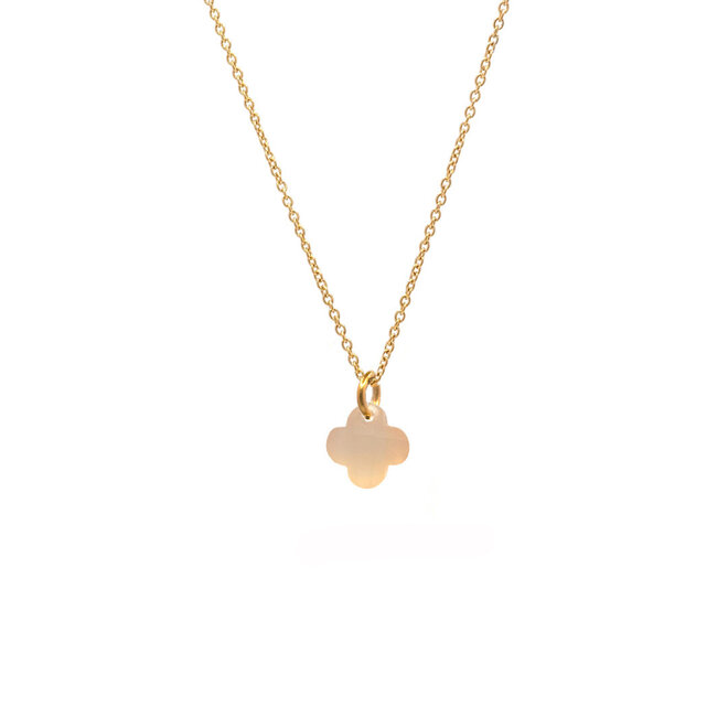 Ketting clover mat oranje goud