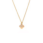Ketting clover mat oranje goud