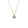 Ketting clover shiny licht bruin goud