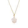 Ketting flower witte jade goud