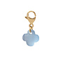 Charm clover mat licht blauw goud