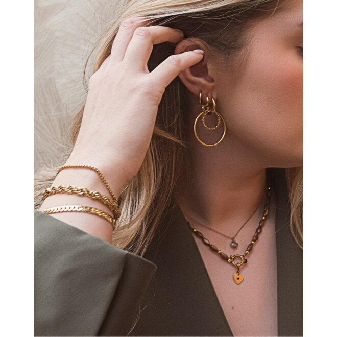 Armband small square jasseron goud